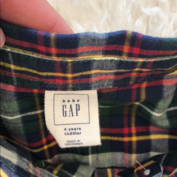 Boys Gap Plaid Button Down Shirt - Picture 3 of 3